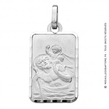 Médaille St Christophe Rectangle