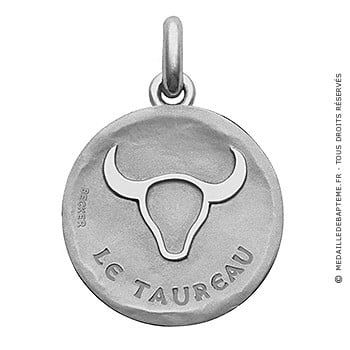 Médaille stylisée Zodiaque Taureau BECKER ( argent)