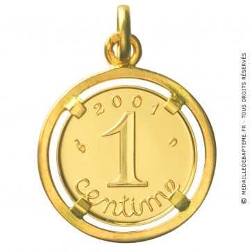 Médaille Un Centime Bijoute 2001 (Or Jaune) - La Monnaie de Paris