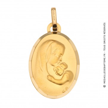Médaille Vierge à l'enfant Ovale