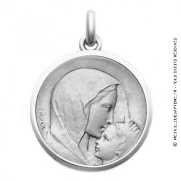 Médaille Vierge à l'Enfant - Le Baiser (argent)