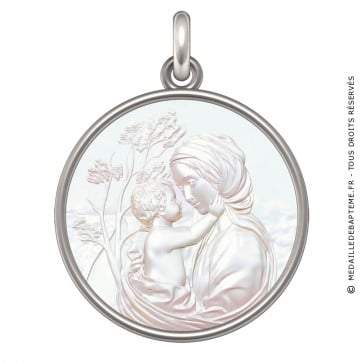 Médaille Vierge à l'Enfant Le Regard