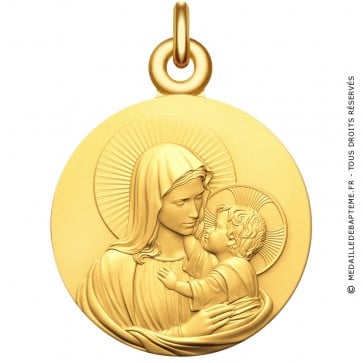 Medaille bapteme Vierge à l'Enfant