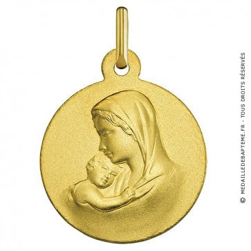 Médaille Vierge à l'enfant (Or Jaune)