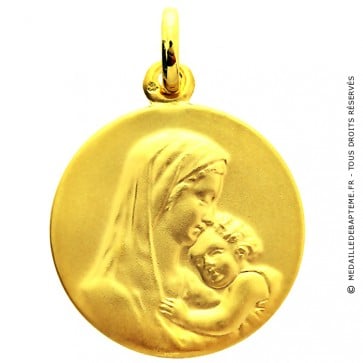 Médaille Vierge à l'Enfant (or jaune 9k)