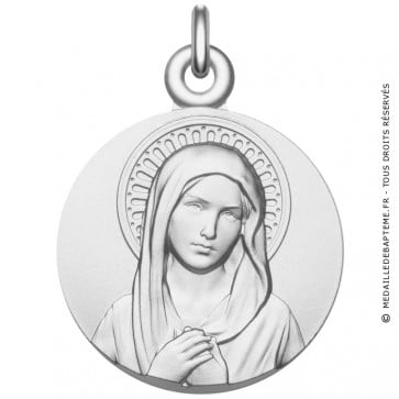 Médaille Vierge argent Magnifique - Médaille de baptême