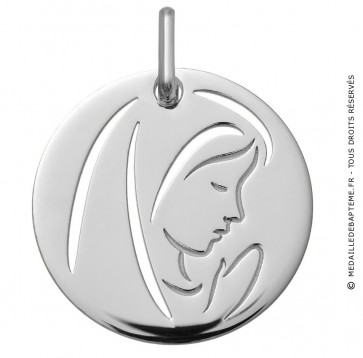 Médaille Vierge au voile ajourée