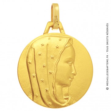 Médaille Vierge au voile étoilé - medaille de bapteme