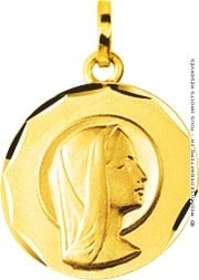 Médaille Vierge contour ciselé