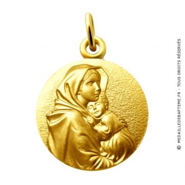 Médaille Vierge à l'Enfant de Ferruzi Martineau (Or Jaune)