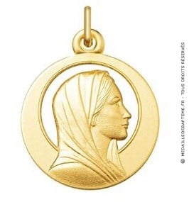 Médaille Vierge Ajourée (Or Jaune 9K)