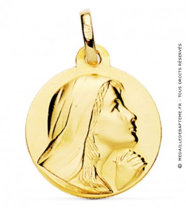 Médaille Vierge en prière aux mains jointes (Or Jaune 9K)