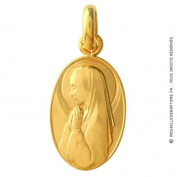 Médaille Vierge en Prières (Or Jaune)