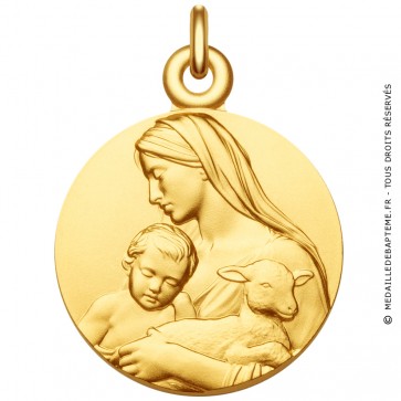 Médaille Vierge à L'Enfant et l'Agneau