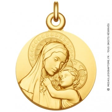 Médaille Vierge à l'enfant de Botticelli - Médaille de baptême