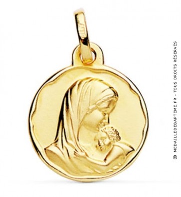 Médaille Vierge et l'enfant mate