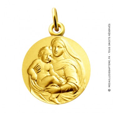 Médaille Vierge et l'enfant de Revillon Martineau (or jaune)
