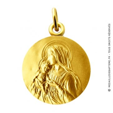 Médaille Vierge et l'enfant Martineau (or jaune)