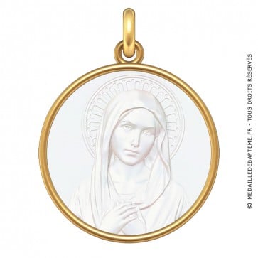 Médaille Vierge Magnifique (Or & Nacre)