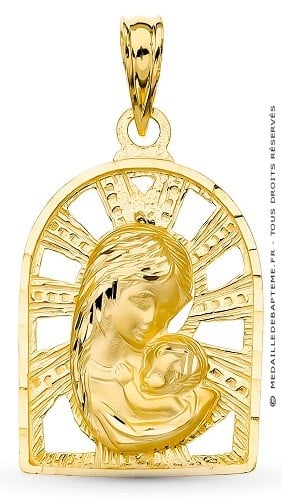 Médaille Vierge Mère (Or Jaune)