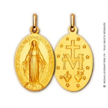 Médaille Vierge miraculeuse (Or Jaune)