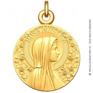 Médaille la Vierge Rosa Mystica (Or jaune)
