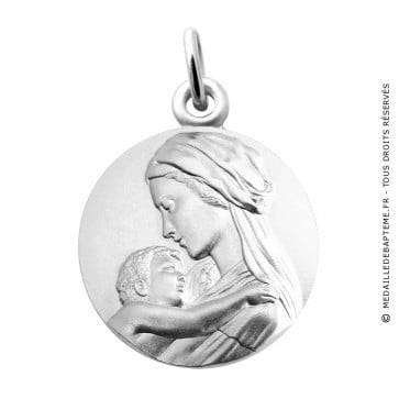 Médaille Vierge et l'enfant tendresse Martineau (Argent)