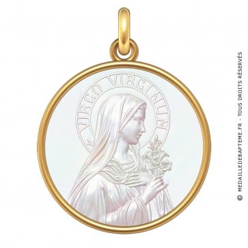 Médaille Vierge Virgo Virginum (Or & Nacre)