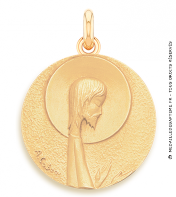 Médaille Christ Salvator - medaillle bapteme Becker