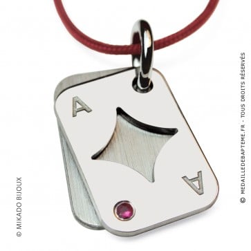 Pendentif Poker Carreau (Argent)