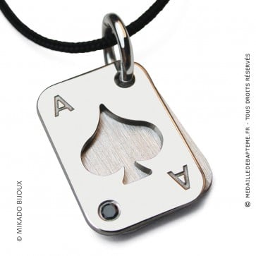 Pendentif Poker Pique (Argent)