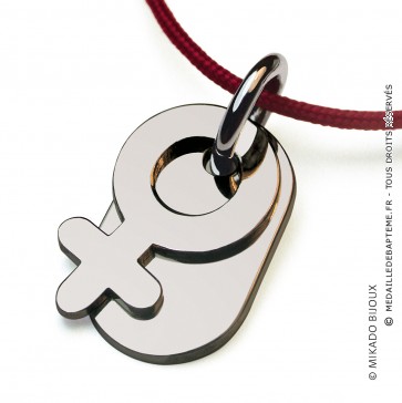 Pendentif Sex Symbol Girl (Or Blanc)