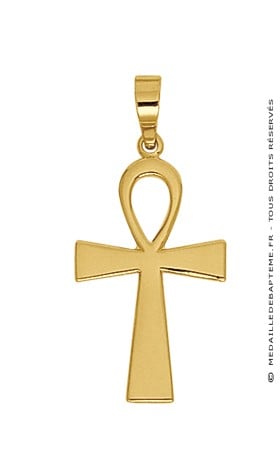 Pendentif Croix Egyptienne (Or Jaune)
