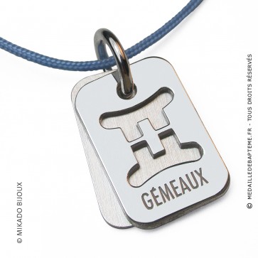 Pendentif SIGNS Gémeaux (Or Blanc)