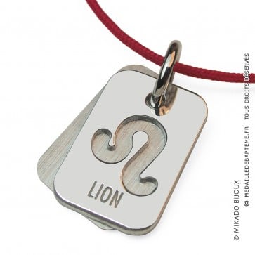 Pendentif SIGNS Lion (Or Blanc)