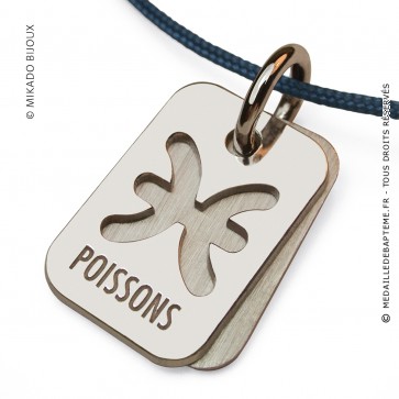 Pendentif SIGNS Poissons (Or Blanc)