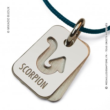 Pendentif SIGNS Scorpion (Or Blanc)