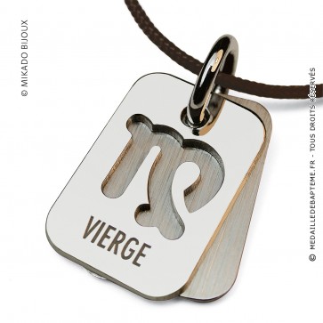 Pendentif SIGNS Vierge (Or Blanc)