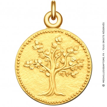 Médaille Arbre de Vie Perlé (Vermeil)