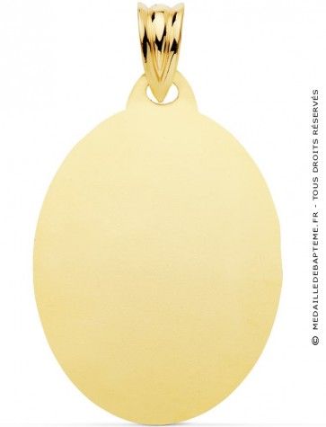 Médaille ovale lisse (Or Jaune 9K)