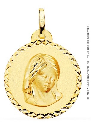 Médaille Vierge Marie ciselée de face