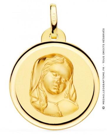 Médaille Madone bord poli