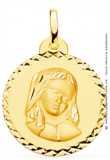 Médaille Madone ciselée