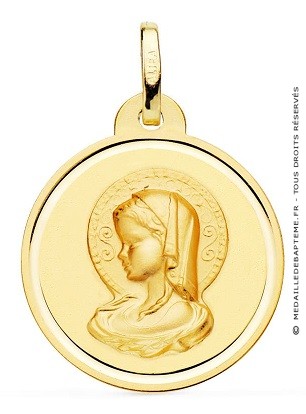 Médaille Virgo Virginum bord poli 