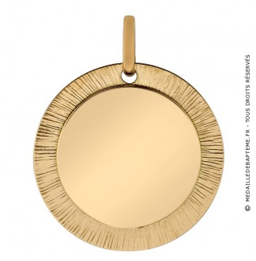 Médaille ronde ciselée Soleil