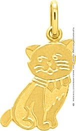 Pendentif Chat (Or Jaune) 