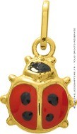 Pendentif Coccinelle Rouge (Or Jaune 9k)