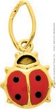 Pendentif Coccinelle Rouge (Or Jaune)