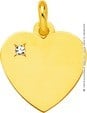 Pendentif coeur or et diamant (Or Jaune)