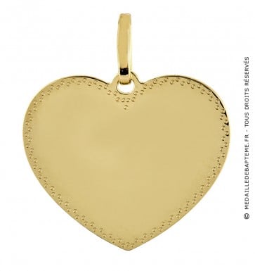 Pendentif Coeur Petits Grains (Or Jaune)